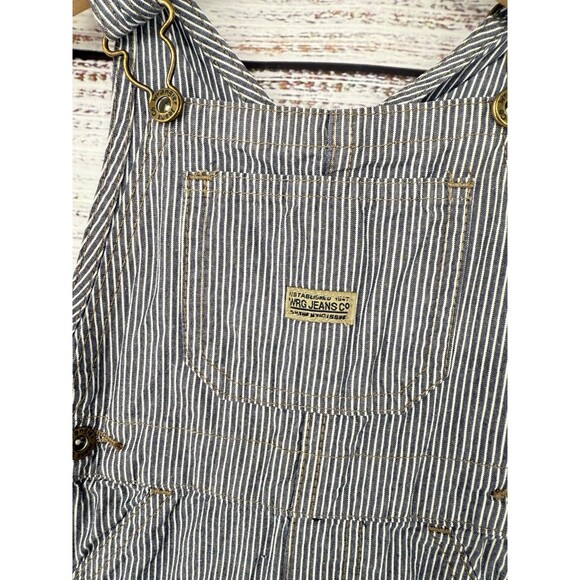 Boys Wrangler Pinstripe Overalls 18 Months Conductor country Snap Adjustable - Picture 2 of 4